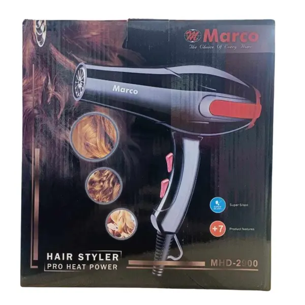 Marco MHD 2900 Professional Red and Black Hair Styler Pro Heat Power Hair Dryer – View 4